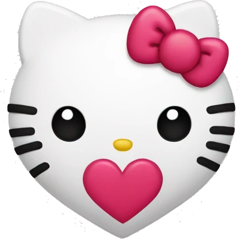 hello kitty heart emoji