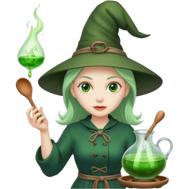 green witch cooking potion emoji