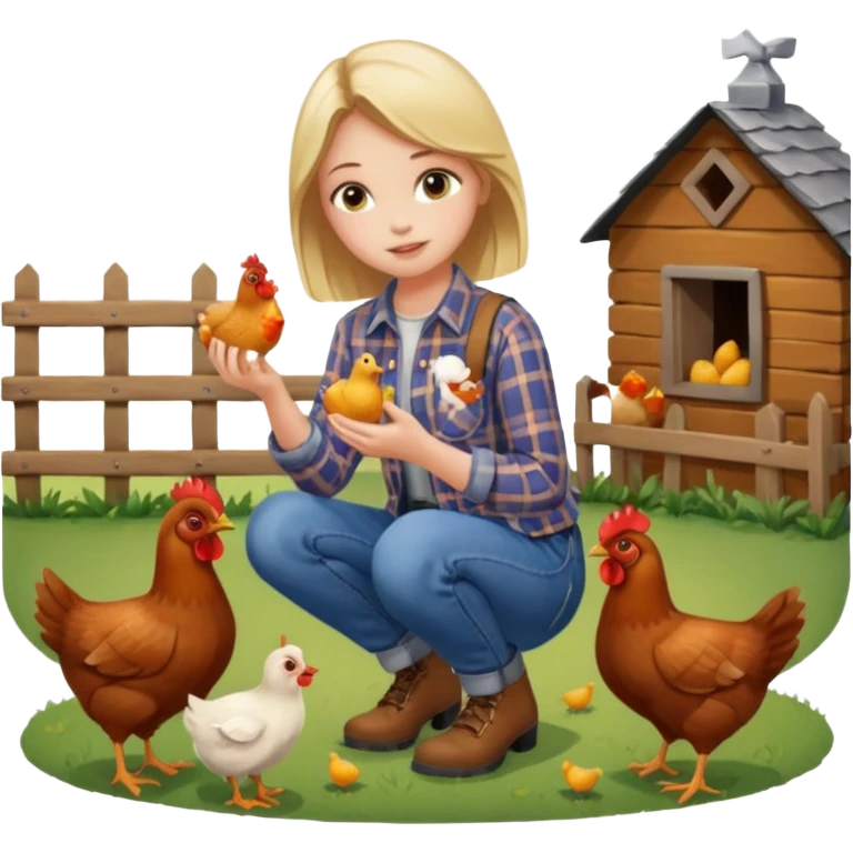 farmer Girl feeding chickens 



 emoji