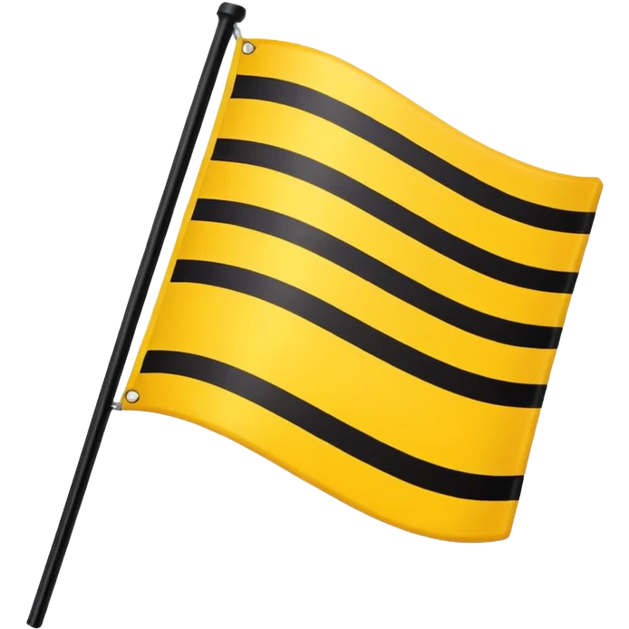 Create 2 yellow lined and 1 black lined flag emoji and put black line between yellow lines emoji