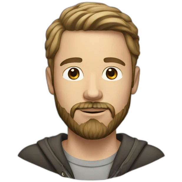 30 year old white man with beard emoji