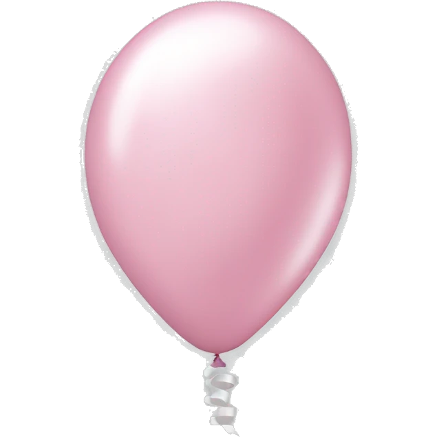 Pastell pink balloon with small white bows emoji