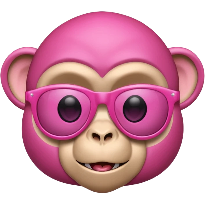 pink monkey in sunglasses emoji