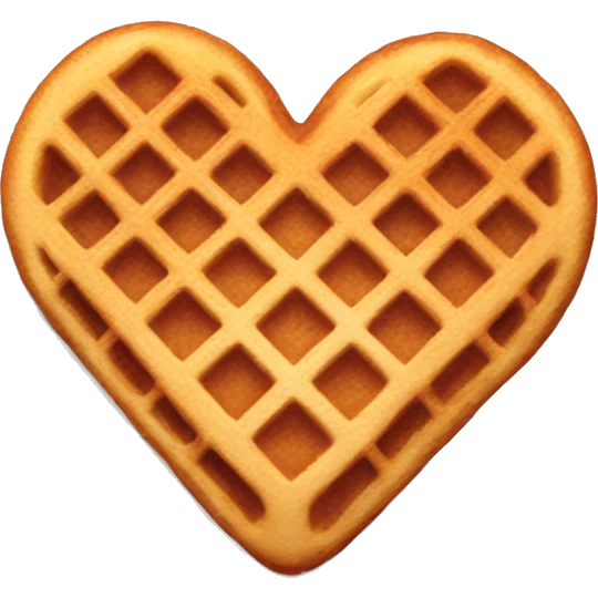 Heart shaped waffle emoji