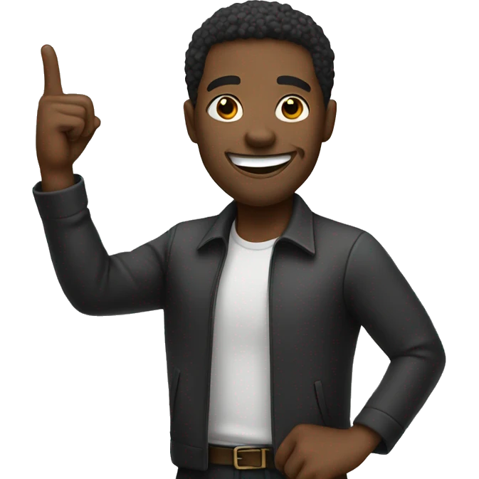 black man celebrating  emoji