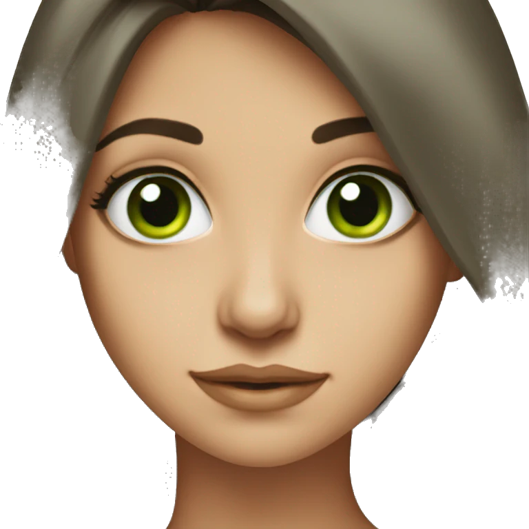 green eyed brunette emoji