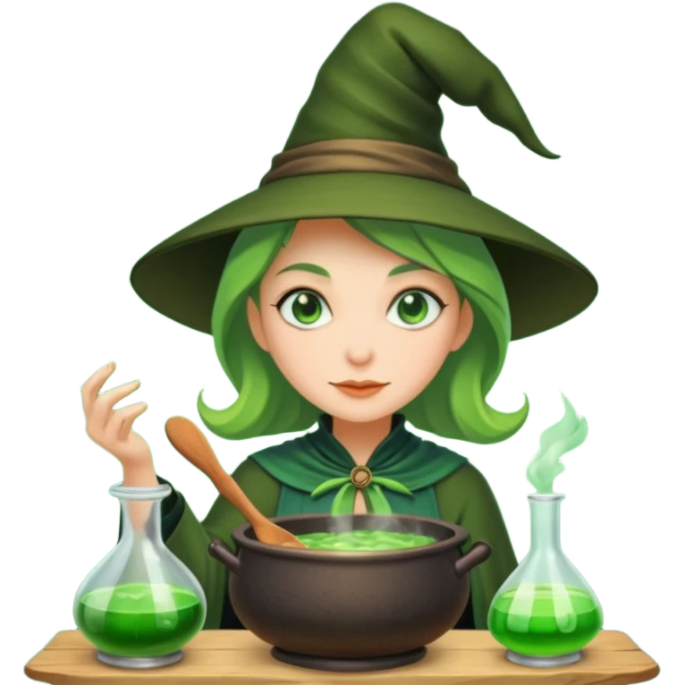 green witch cooking potion emoji