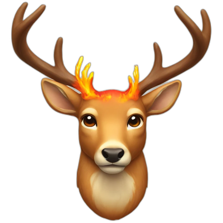 deer-with-flaming-antlers emoji