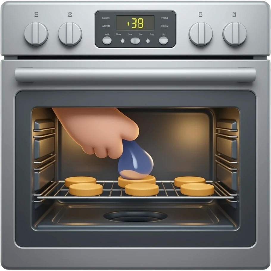 a person that is peeing into an oven emoji