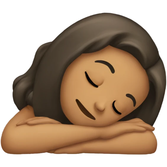 a girl laying face down emoji