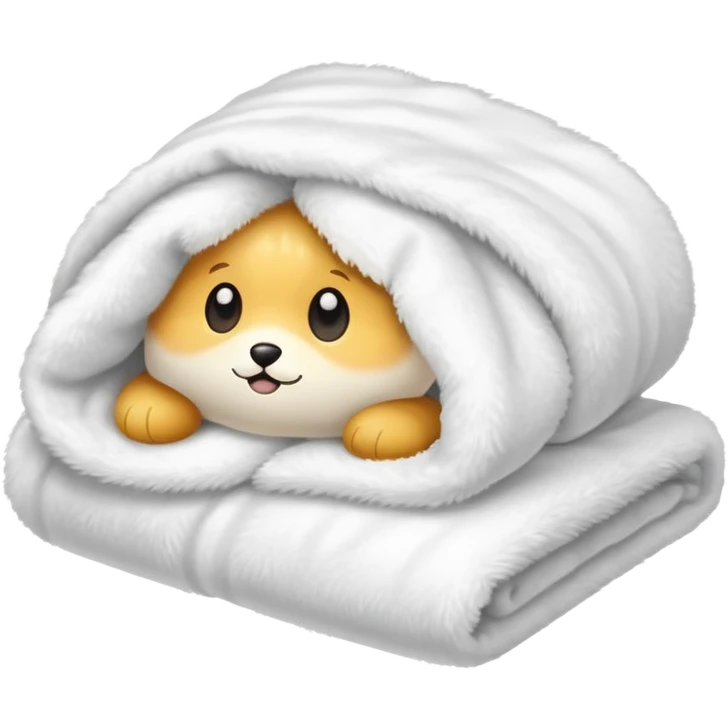 fluffy white blanket emoji