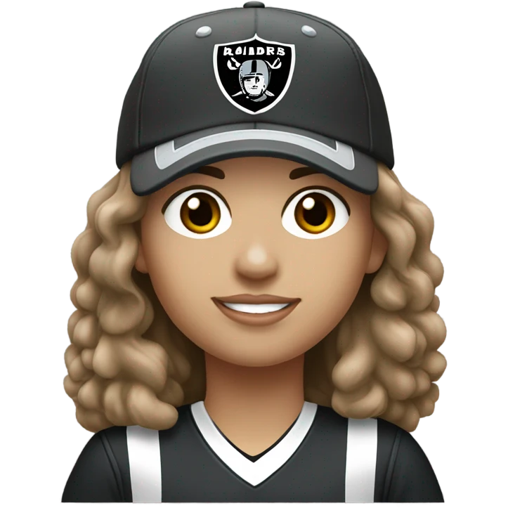 Raiders fan white female with brown hair  emoji