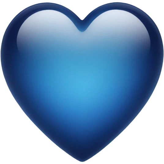 glass dark blue heart  emoji