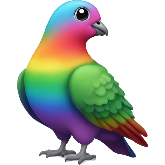 Rainbow pigeon emoji