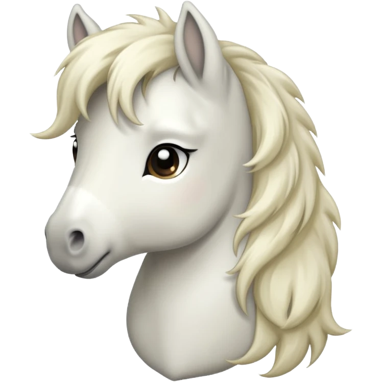 white pony emoji