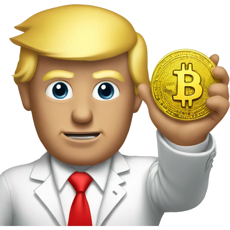 trump with bitco emoji