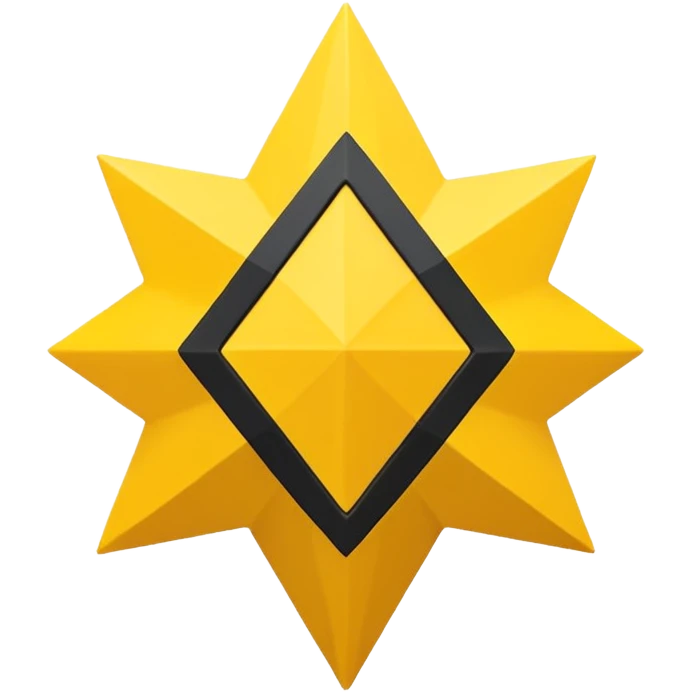 Black star on yellow circle background  emoji