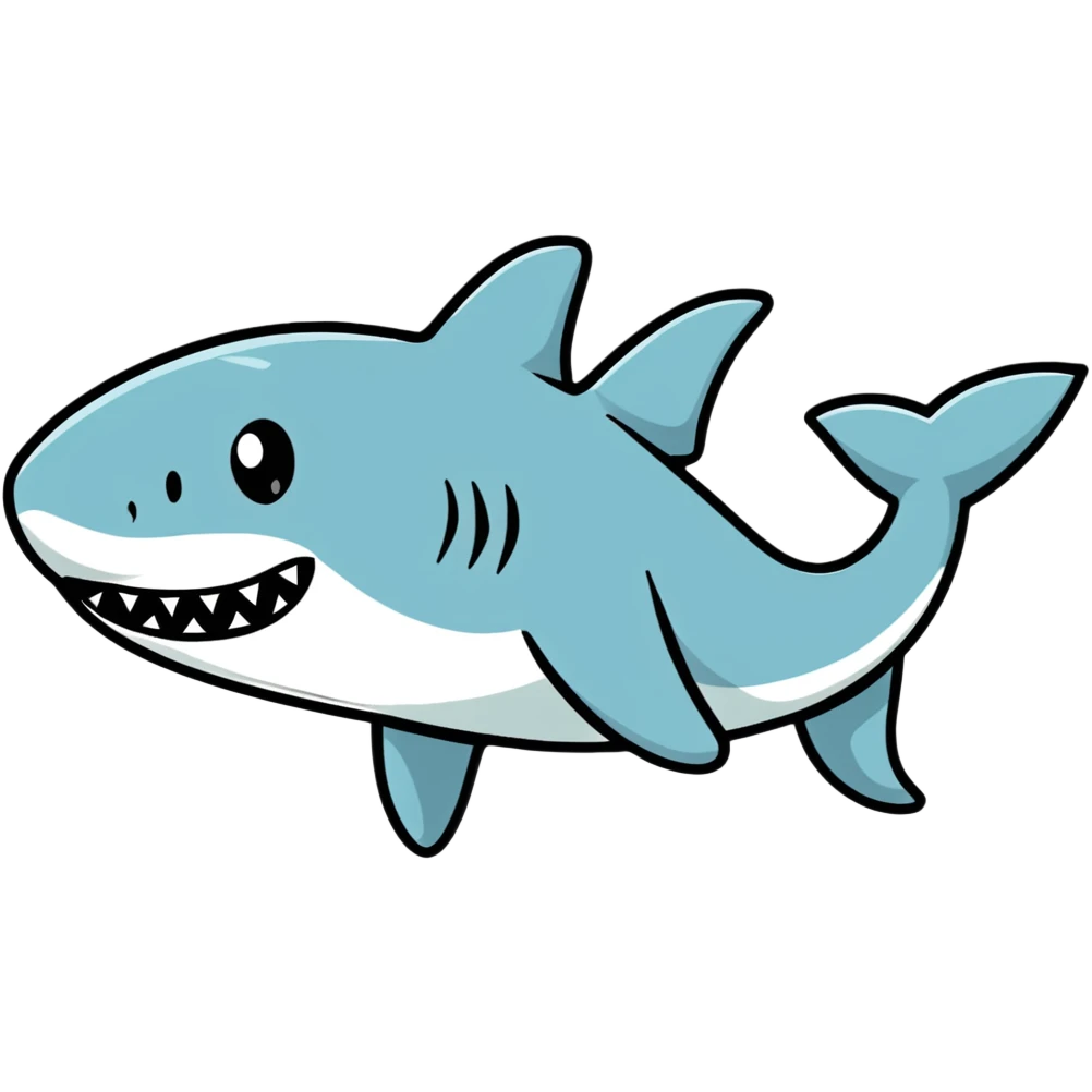 cartoon shark emoji