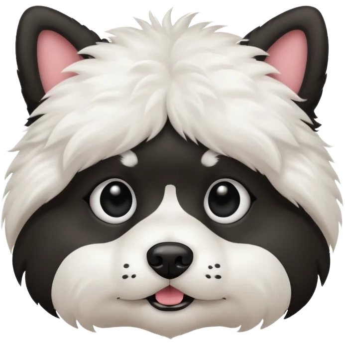 dog white with black face emoji
