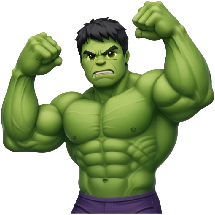 Hulk flexing his muscles  emoji