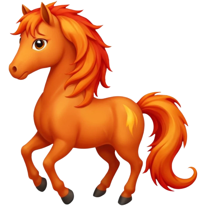 Worried fire horse emoji  emoji