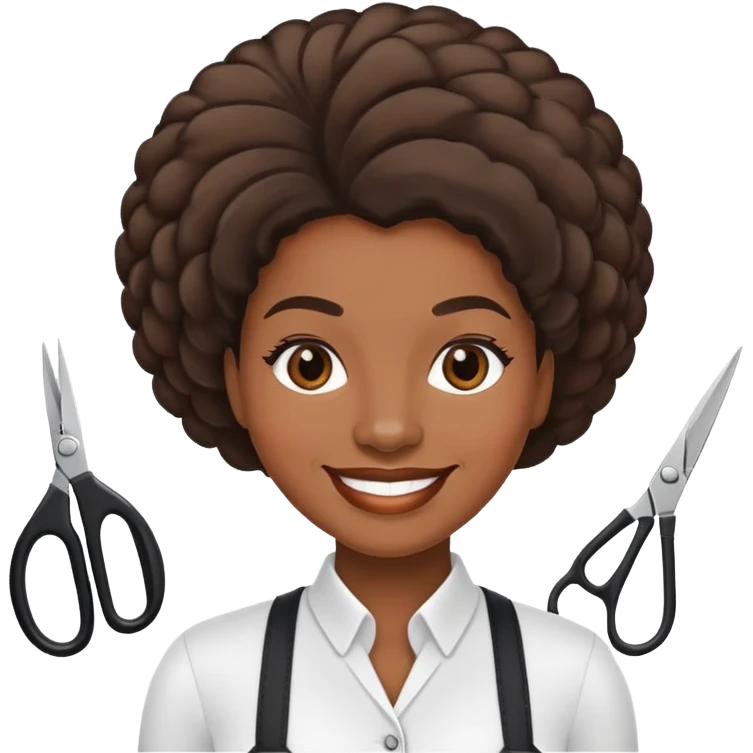 Hair salon manager African American emoji