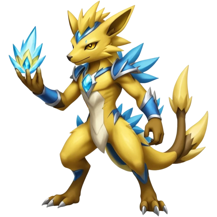 Shiny Epic Handsome Badass Manectric-Zeraora-hybrid (Full body) emoji