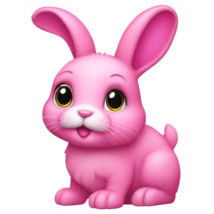Pink bunny emoji