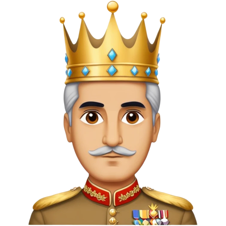 Reza shah the former king of Iran  emoji