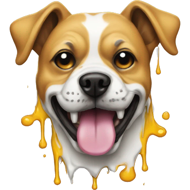 Melting Graffiti dog  emoji