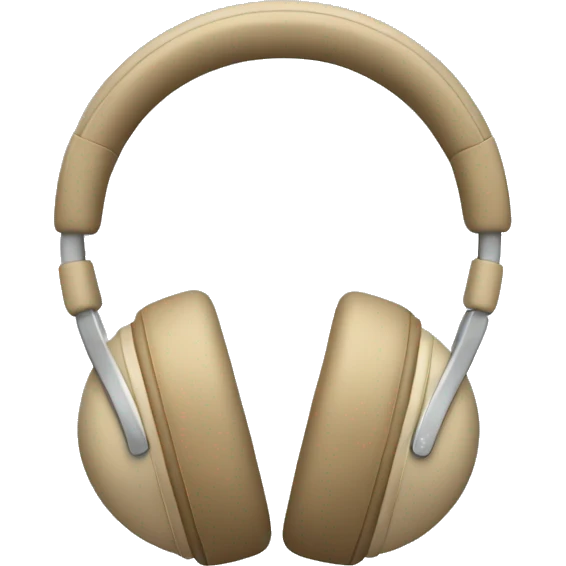 beige headphones Apple  emoji