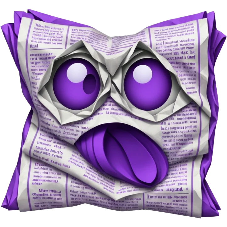 newspaper white and purple emoji