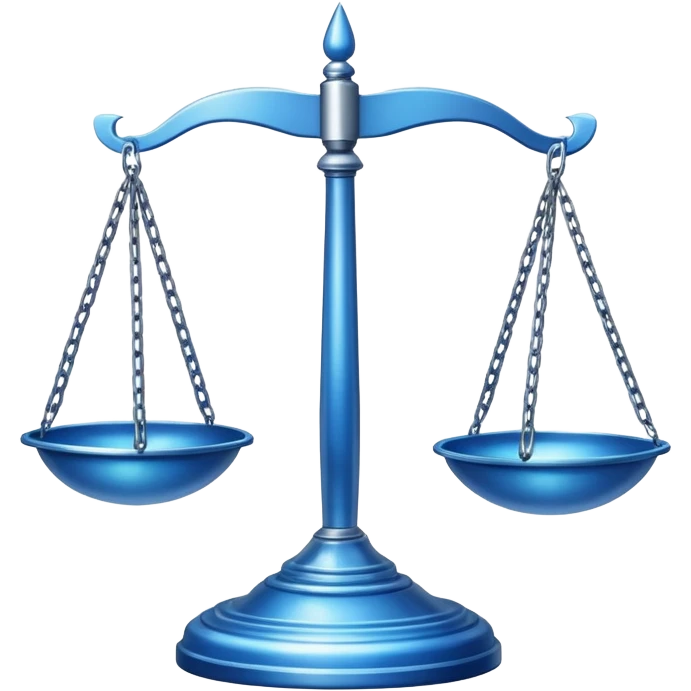 blue scales of justice emoji