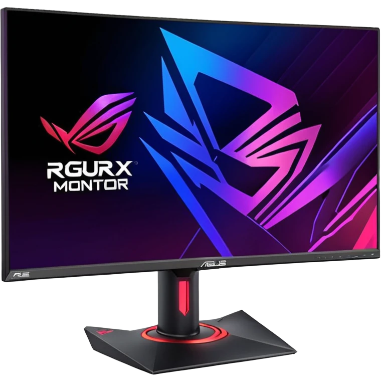 ASUS ROG STRIX XG27UCS gaming monitor, sleek design, RGB lighting, thin bezels emoji