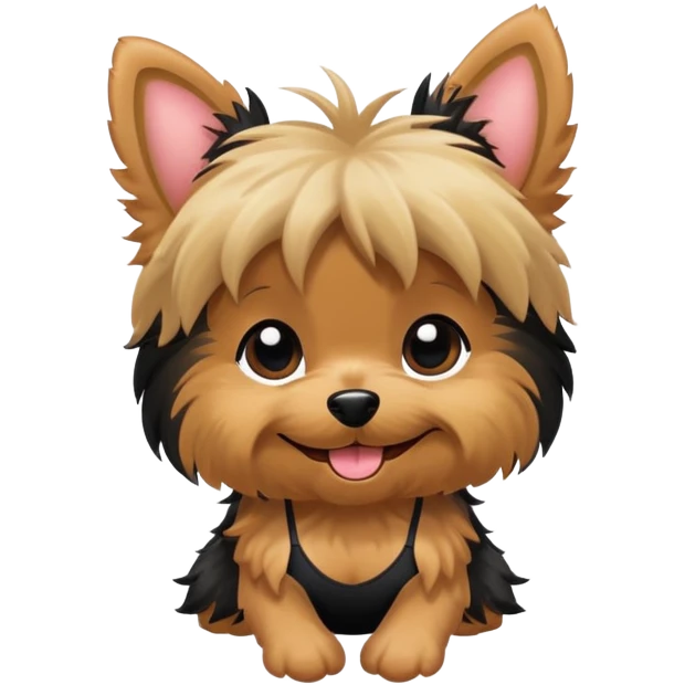 Yorkie wearing a swimsuit emoji