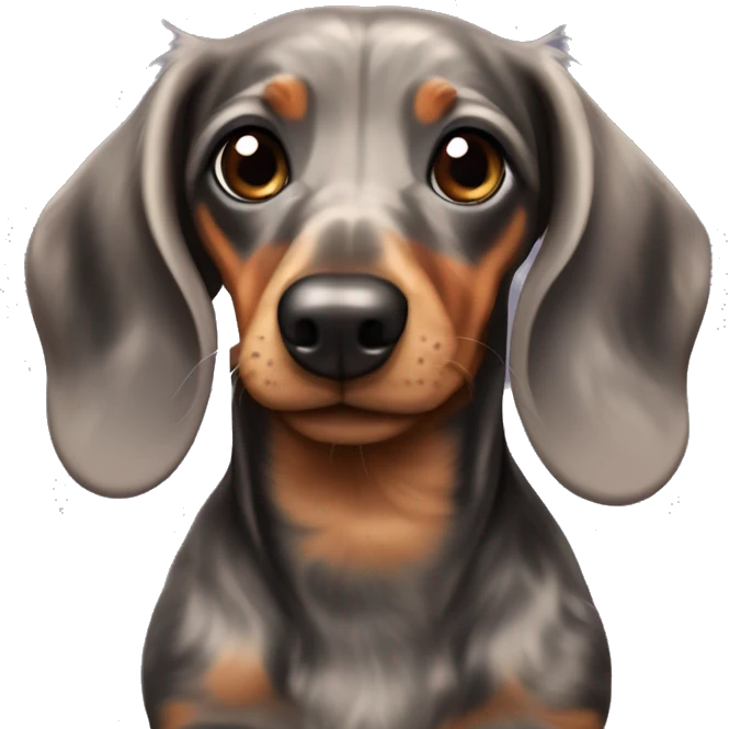 Dapple mini dachshund emoji