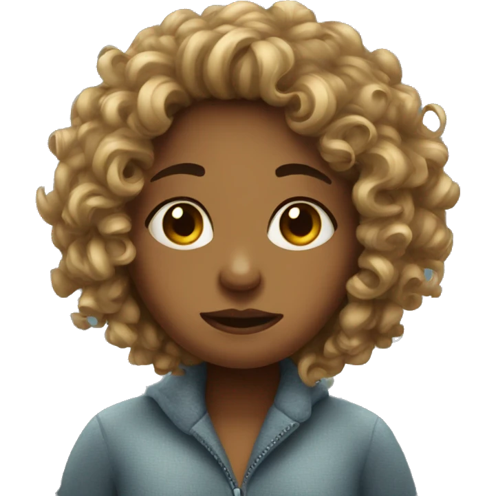 CurlyGirl with flu emoji