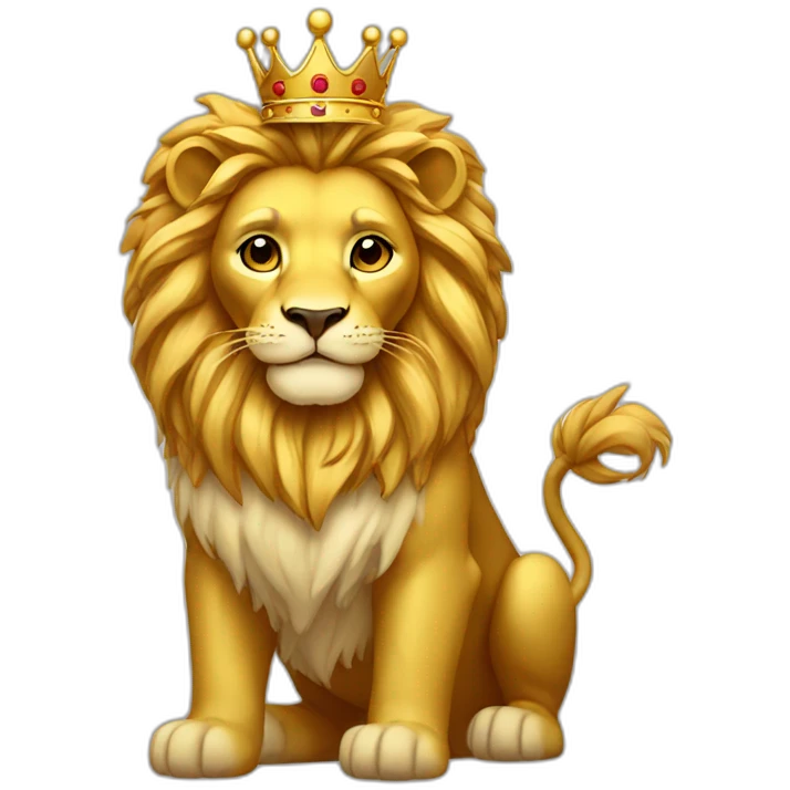 Golden Lion With a Crown  emoji