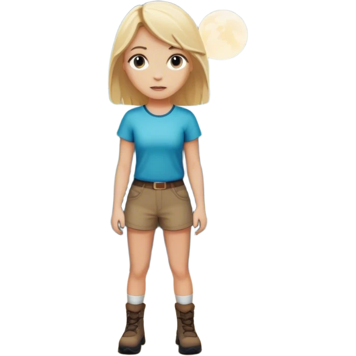 mountain 2 crossroads trails with rocks  two trails—one illuminated,, and one in darkness, representing reaction with a back of a blonde woman choosing the lighter path  emoji