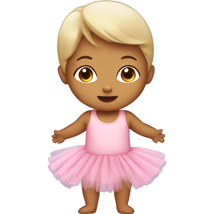 Baby wearing a tutu emoji