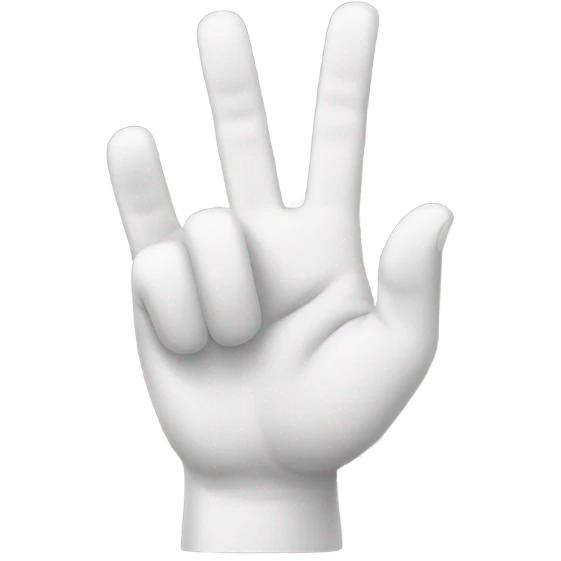 W hand sign emoji