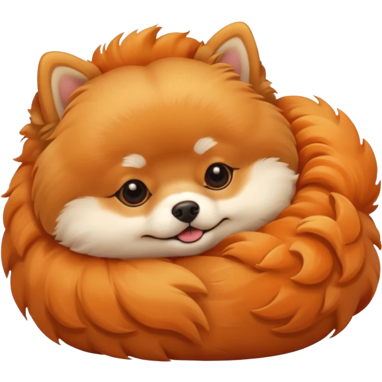 A Pomeranian  dog is sleeping emoji