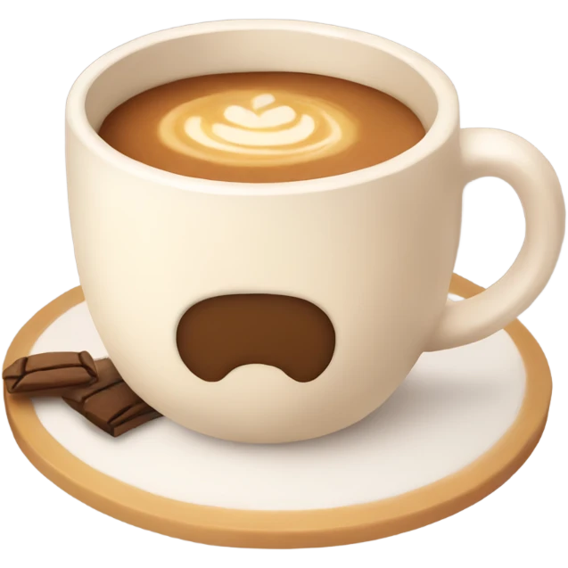 Cozy aesthetic latte emoji