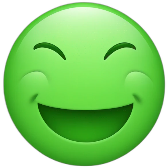 happy smiley green emoji