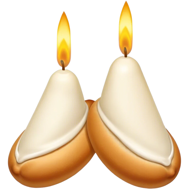 Russian pirozhki with birthday candle emoji