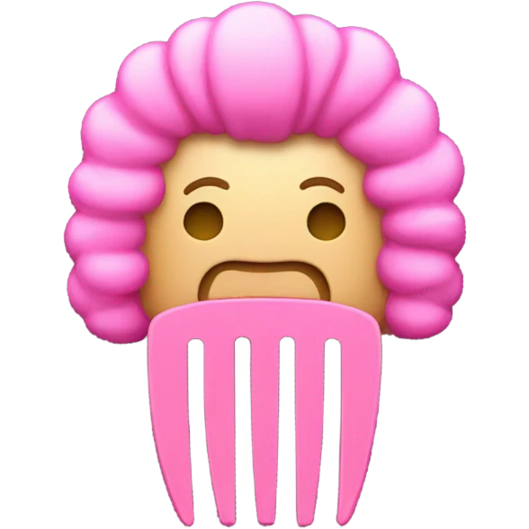 pink comb emoji