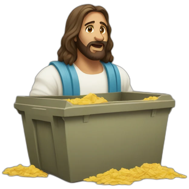 dumpster diving jesus emoji