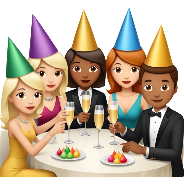 group of people sitting at a table emoji