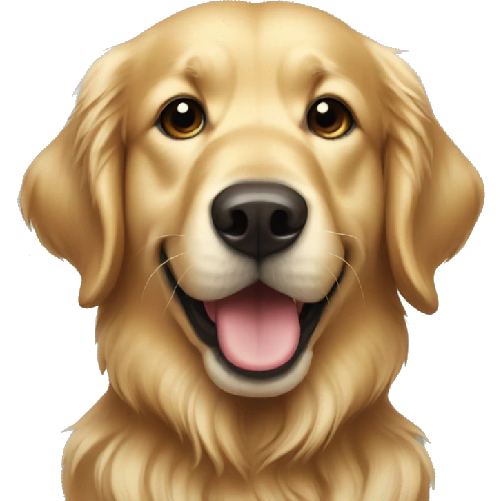 Christmas golden retriever emoji