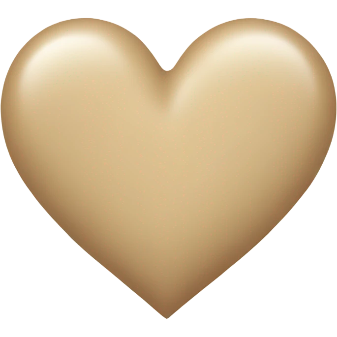 beige heart emoji